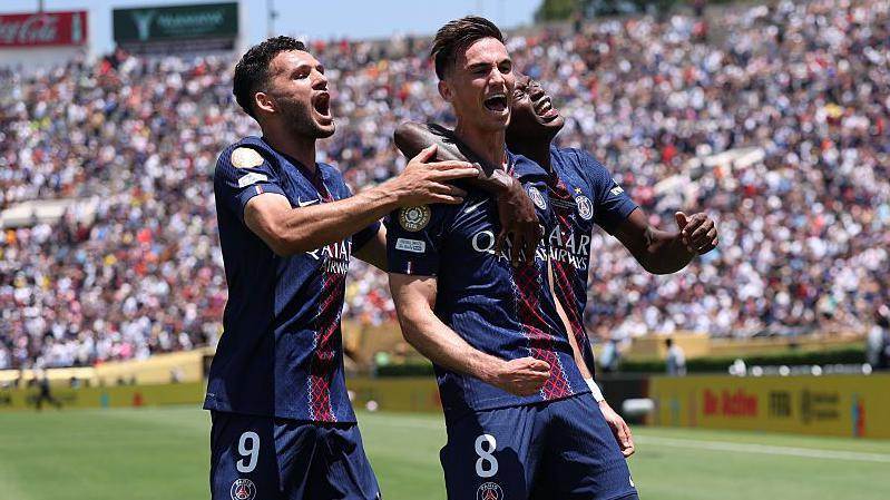 PSG celebrate a goal