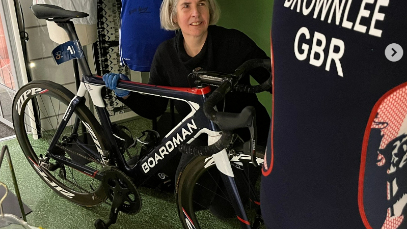 The bike used in Alistair Brownlee's triumphant triathlete