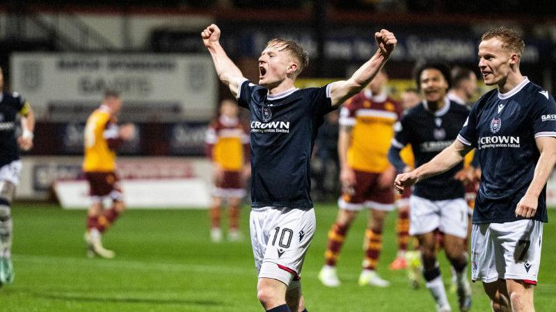 Lyall Cameron celebrates one of his goals