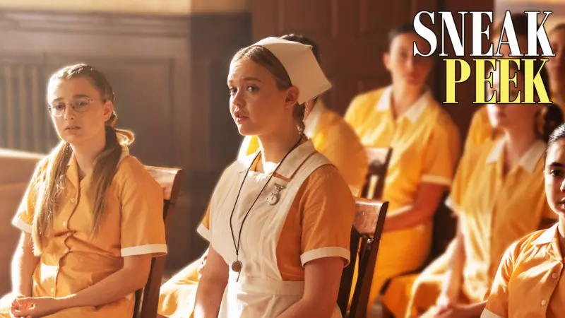 Gwen is wearing a Matron's uniform.