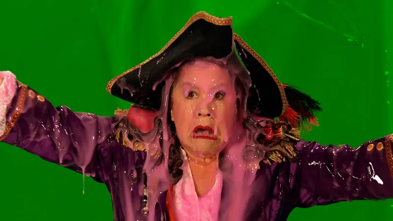 Captain Captain is covered in slop
