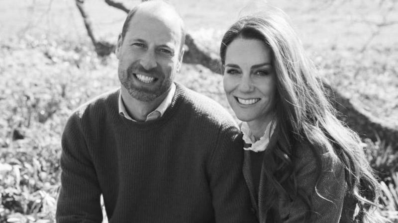 William and Catherine all smiles in Valentine's Day photograph