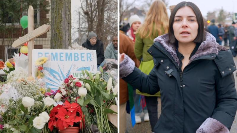 Watch: BBC speaks to Minneapolis residents gathered at shooting site