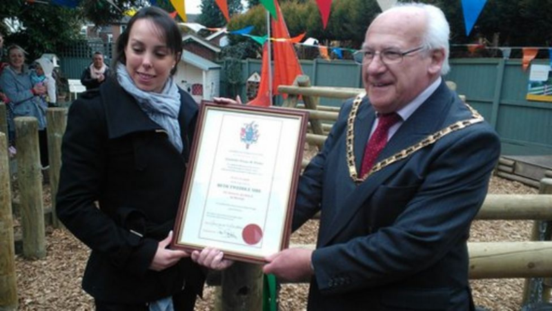 Beth Tweddle gets her award