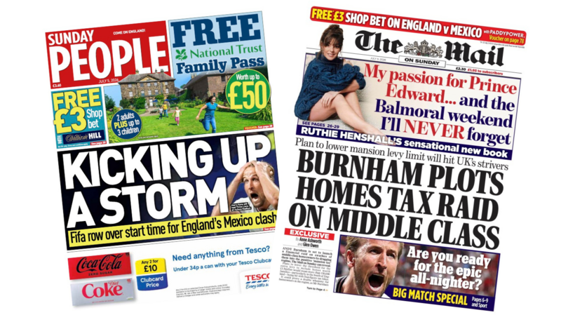 The Papers: 'Kicking up a storm' and 'Burnham plots homes tax raid'