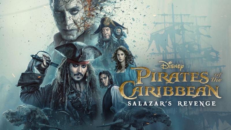 Johnny Depp braves the perilous seas as Captain Jack Sparrow