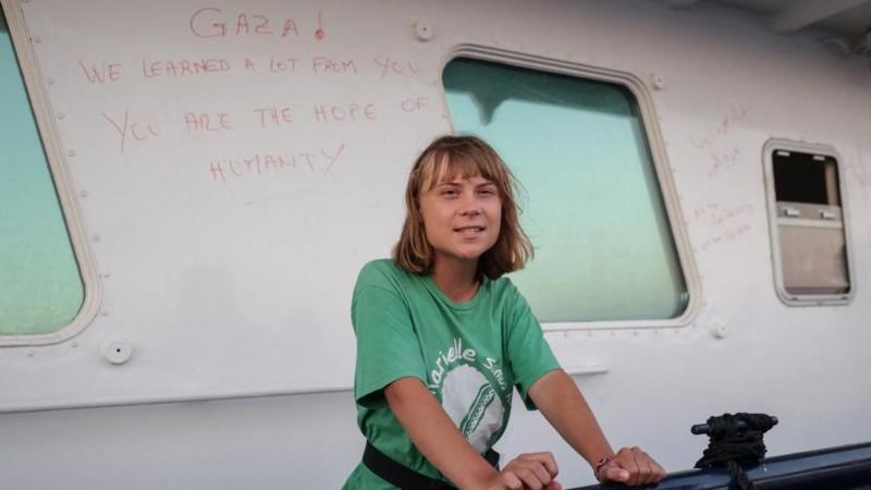 Thunberg denies claims Gaza flotilla is a publicity stunt