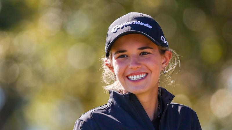 Trump's granddaughter takes advice from Woods before LPGA debut