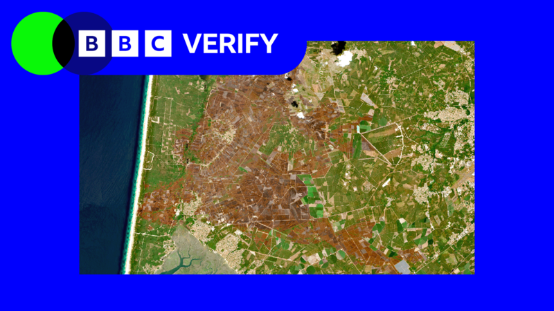 Europe's scorched landscapes seen from space after summer heatwaves