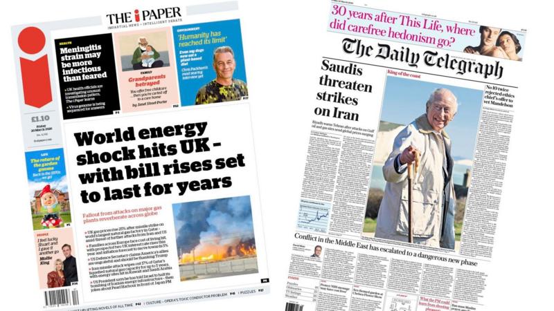 The Papers: Iran unleashes 'world energy shock' and 'King of the coast'