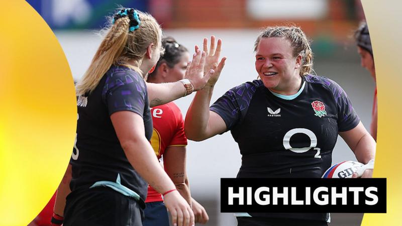 England warm up for World Cup with stunning 15-try win against Spain