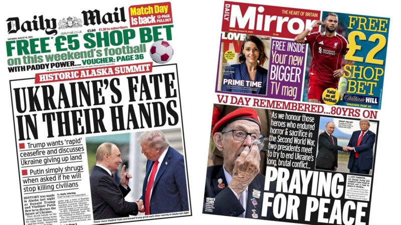 The Papers: 'Ukraine's fate in their hands' and 'Praying for peace'