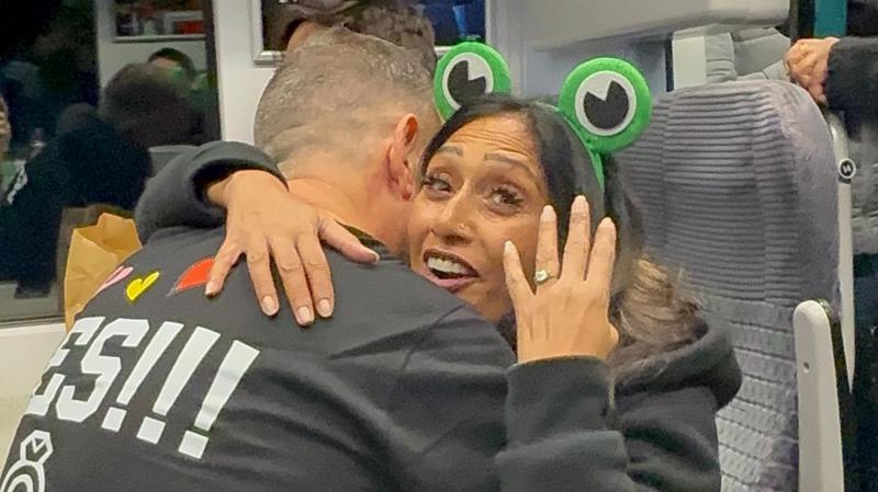 Brief encounter on train leads to marriage proposal
