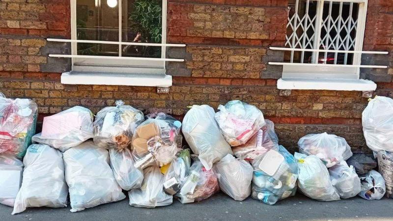Bin bags are piling up on this street - residents have had enough