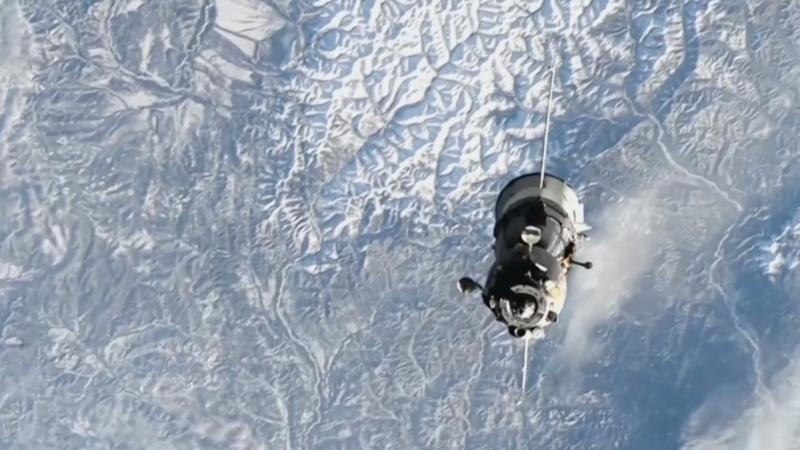 Watch: Nasa astronaut and cosmonauts begin voyage back to Earth