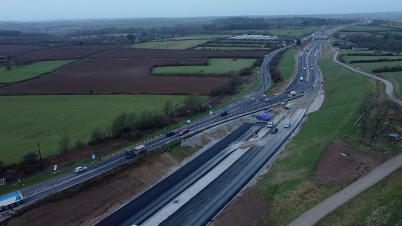 A30 in Cornwall road closure for National Highways works - BBC News