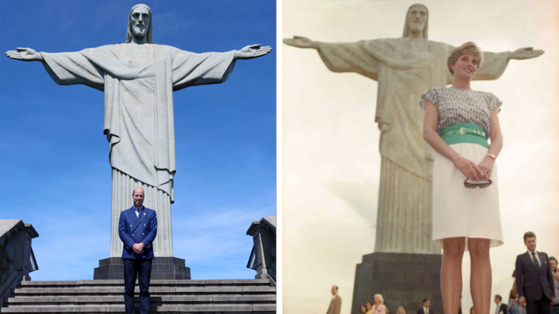 William follows in mother Diana's footsteps with statue photo