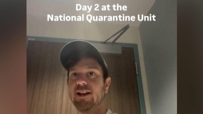 Man shares footage from inside hantavirus quarantine
