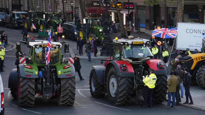 Several arrests at Westminster farmers' protest over inheritance tax plans