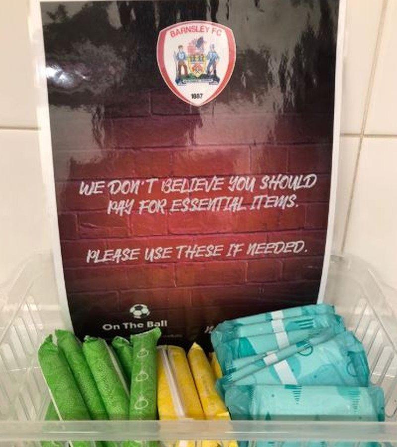 The free sanitary products at Barnsley FC