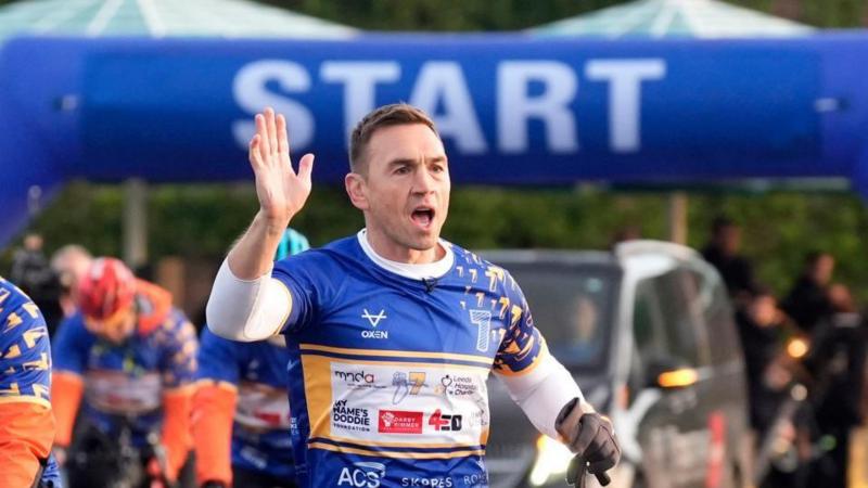 Rugby star Sinfield completes gruelling ultramarathon challenge in memory of Rob Burrow