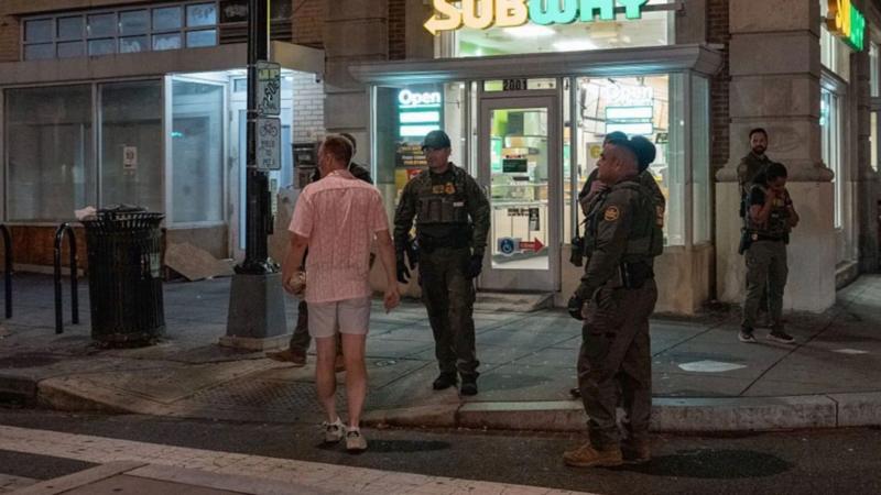 Sandwich thrown by protester 'exploded' and left mustard stain on border agent, court hears