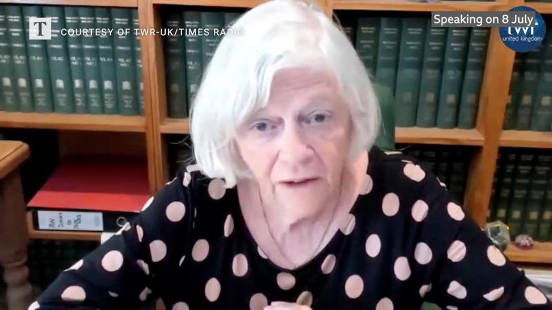 Widdecombe seen in interview believed to be 20 minutes before attack