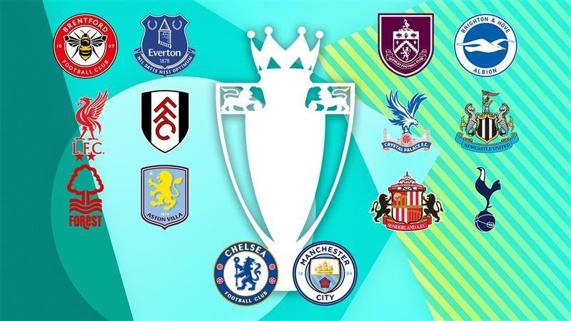 A graphic showing Brentford v Everton, Burnley v Brighton, LIverpool v Fulham, Crystal Palace v Newcastle, Nottingham Forest v Aston Villa, Sunderland v Tottenham and Chelsea v Manchester City as BBC's live radio commentaries