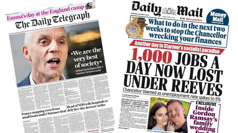 The Papers: 'Defiant Davie' and 'Reeves blamed over jobs bloodbath'