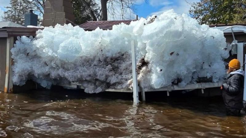 'Pictures don't do it justice' - Giant ice chunks ram into Michigan homes