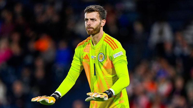 Scotland goalkeeper Angus Gunn