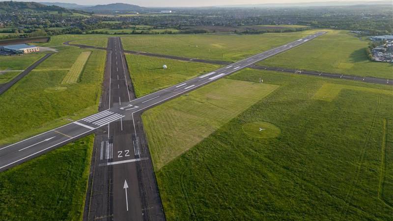 The Gloucestershire Airport site including its two runways