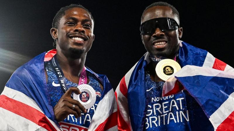 GB's Glave and Azu claim European 100m one-two