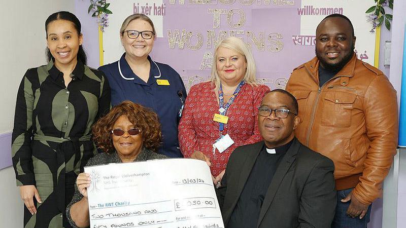 From left, Sharlene Wright, Kerry Harnett, Amanda Winwood, and from Bethel All Saints Apostolic Church – Jeremy Grant (JezPoetic), Pearl Laird, and Pastor Paul Francis