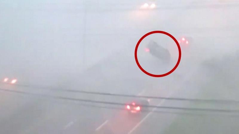 Watch: Severe storms overturn vehicle and trigger flooding in Ohio