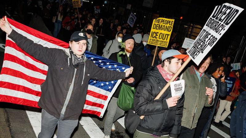 In pictures: Protests held in US cities after woman killed by immigration agent