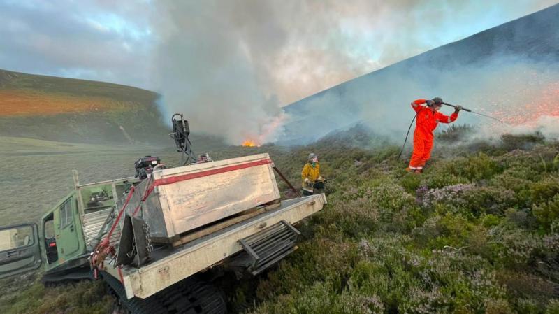 Rain brings hope of relief for crews fighting Cairngorms wildfire