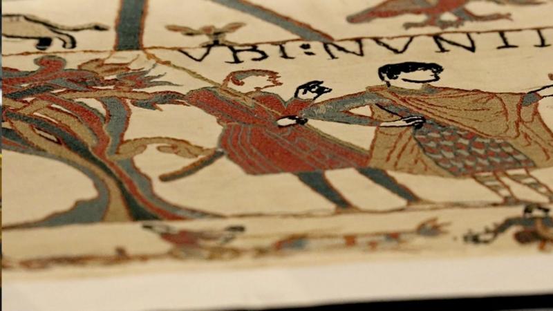 Bayeux Tapestry in 'wonderful state' after journey to London, French minister says