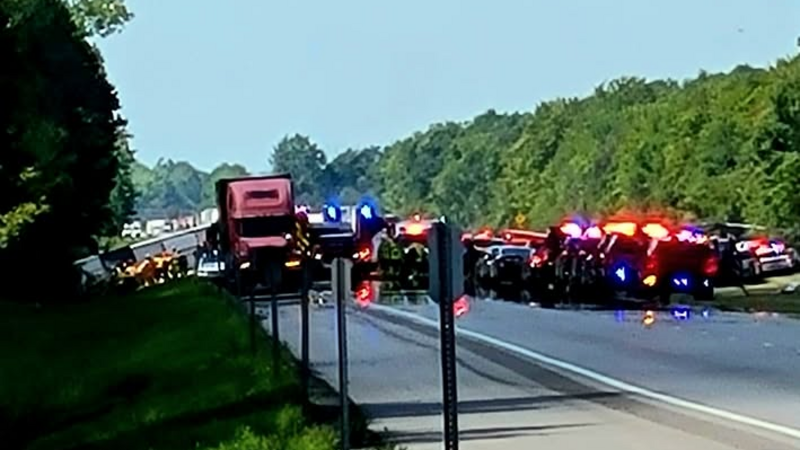 Five dead after tour bus crashes on New York highway