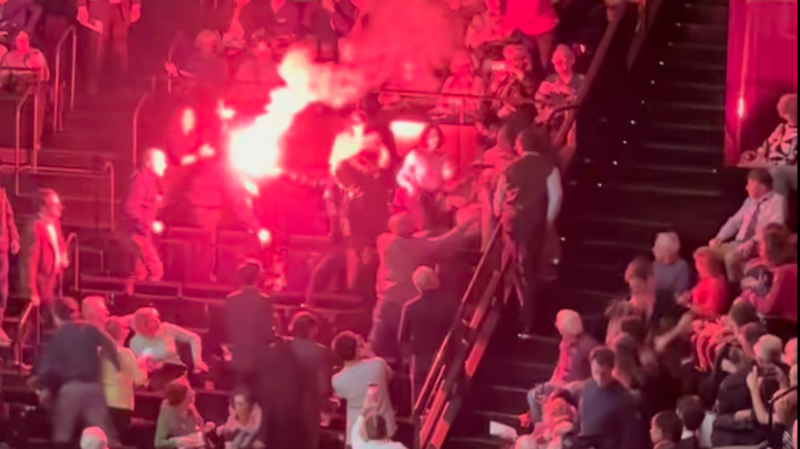 Four held after protesters set off flares during Israeli orchestra concert in Paris