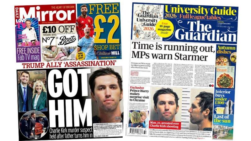 The Papers: 'Got him' and MPs warn Starmer 'time is running out'