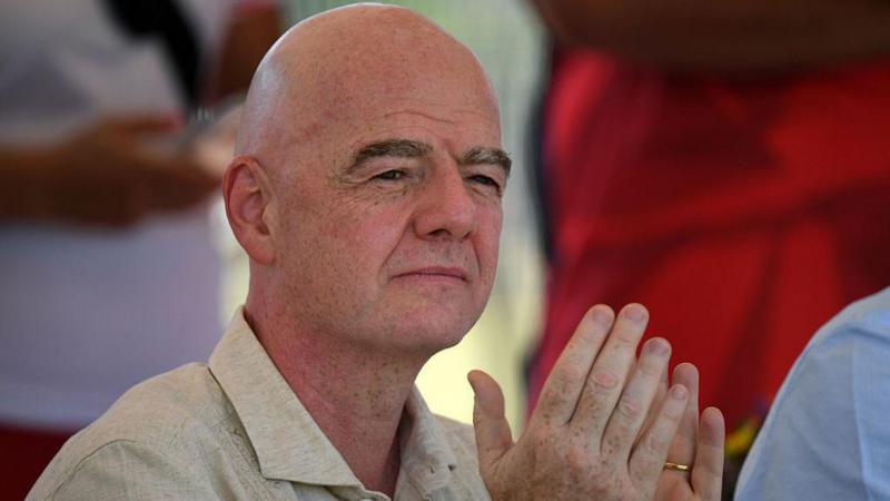 The map showing world's division over Infantino