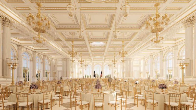 White House unveils plans for new $200m ballroom