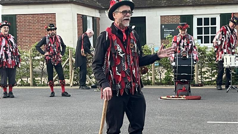 The Datchet Border Morris group perform in Runnymede