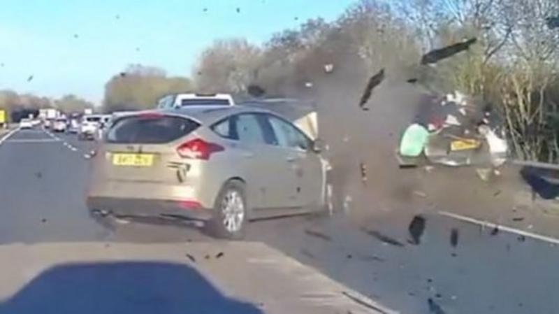 Crash caused by phone gambler led to premature birth