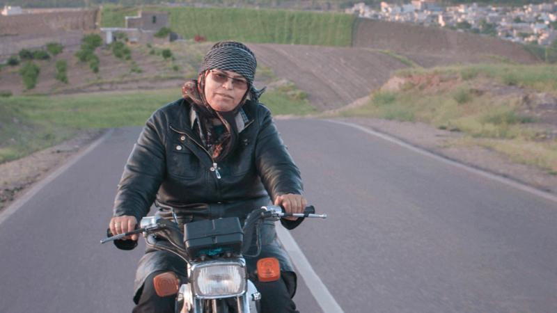 Iran's motorcycling midwife and rights campaigner is star of Oscar-tipped film