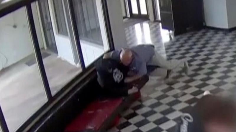 Watch: Moment gunman tackled by school principal in Oklahoma