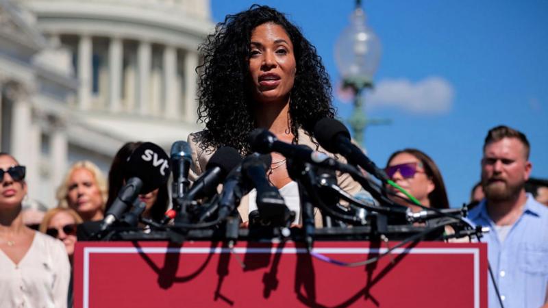 Watch: Epstein accusers speak outside US Capitol