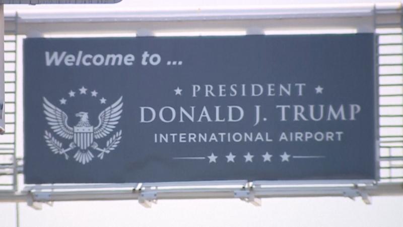Travellers react as Florida airport renamed after Trump
