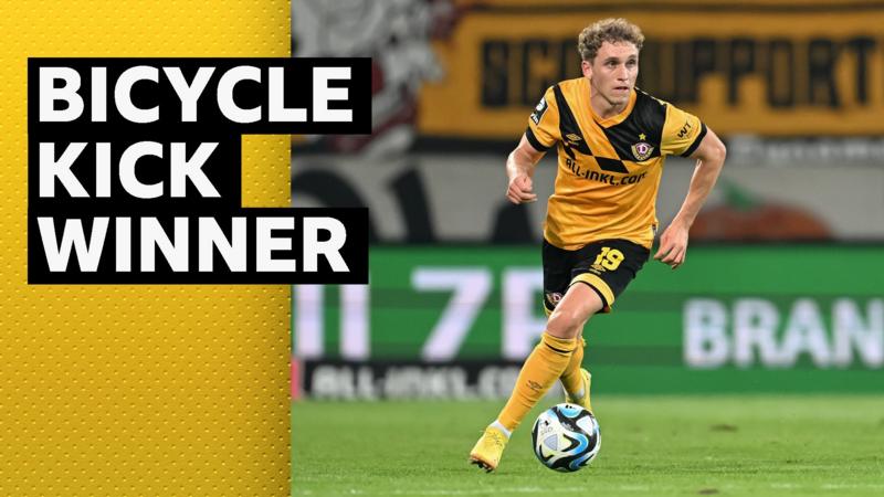 Dresden's Herrmann Scores Electrifying Bicycle-Kick Winner!